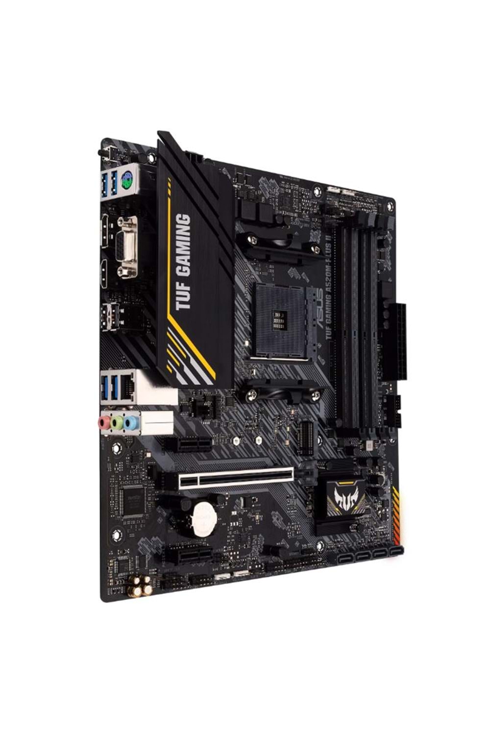 ASUS TUF GAMING A520M-PLUS II DDR4 4800MHZ 1XVGA 1XHDMI 1XDP 1XM.2 USB 3.2 MATX AM4(AMD 5000/4000G/3000 SERİ İLE UYUMLU)
