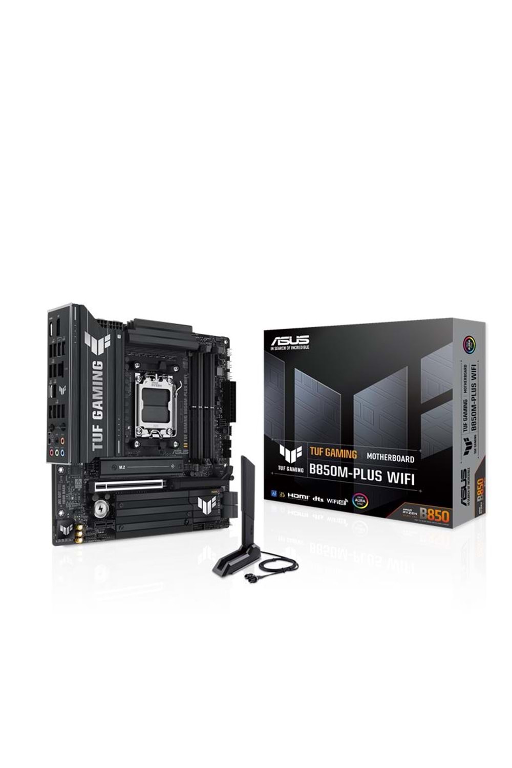 ASUS TUF GAMING B850M-PLUS WIFI DDR5 8000MHZ 1XHDMI 1XDP 3XM.2 MATX AM5 (9000/8000/7000 İŞLEMCİ UYUMLU) 