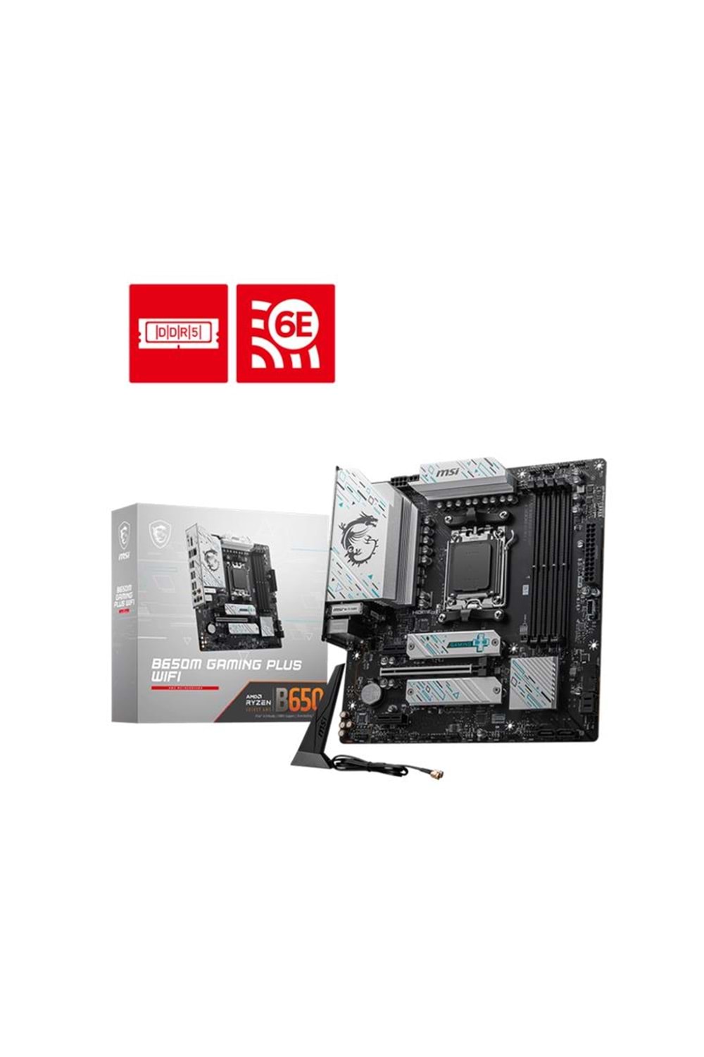 MSI B650M GAMING PLUS WIFI DDR5 6400MHZ 1XHDMI 1XDP 2XM.2 USB 3.2 AM5 MATX (AMD AM5 8000/ 7000 SERİS İŞLEMCİ UYUMLU ) 