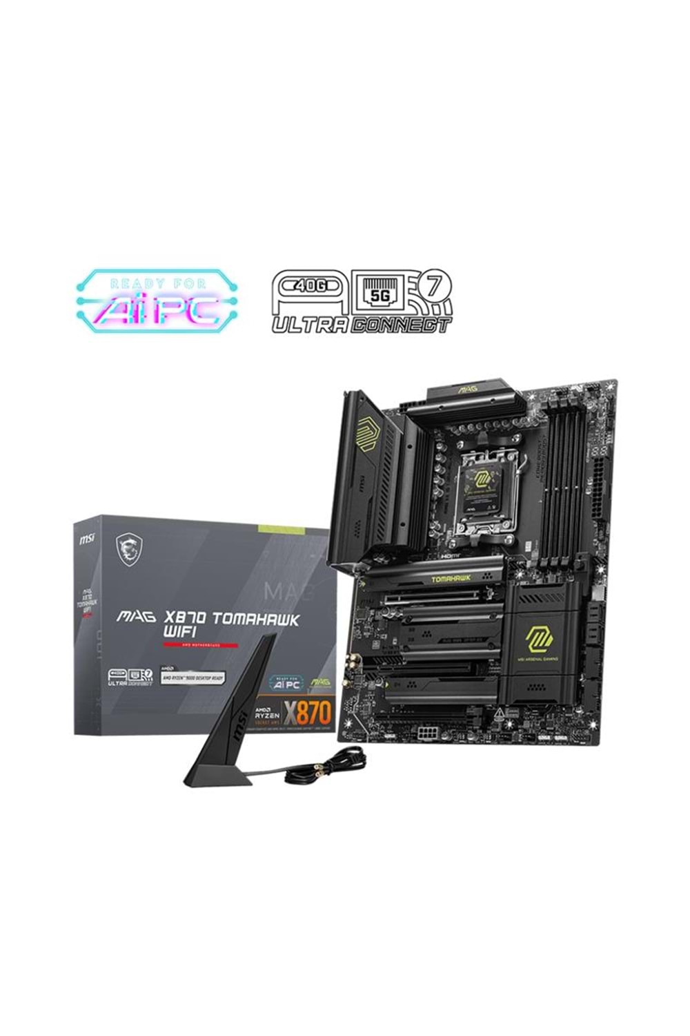 MSI MAG X870 TOMAHAWK WIFI DDR5 8400MT/S 1XHDMI 2XUSB4 4XM.2 ATX AM5 (AMD AM5 9000/ 8000/ 7000 SERİ İŞLEMCİ UYUMLU) 