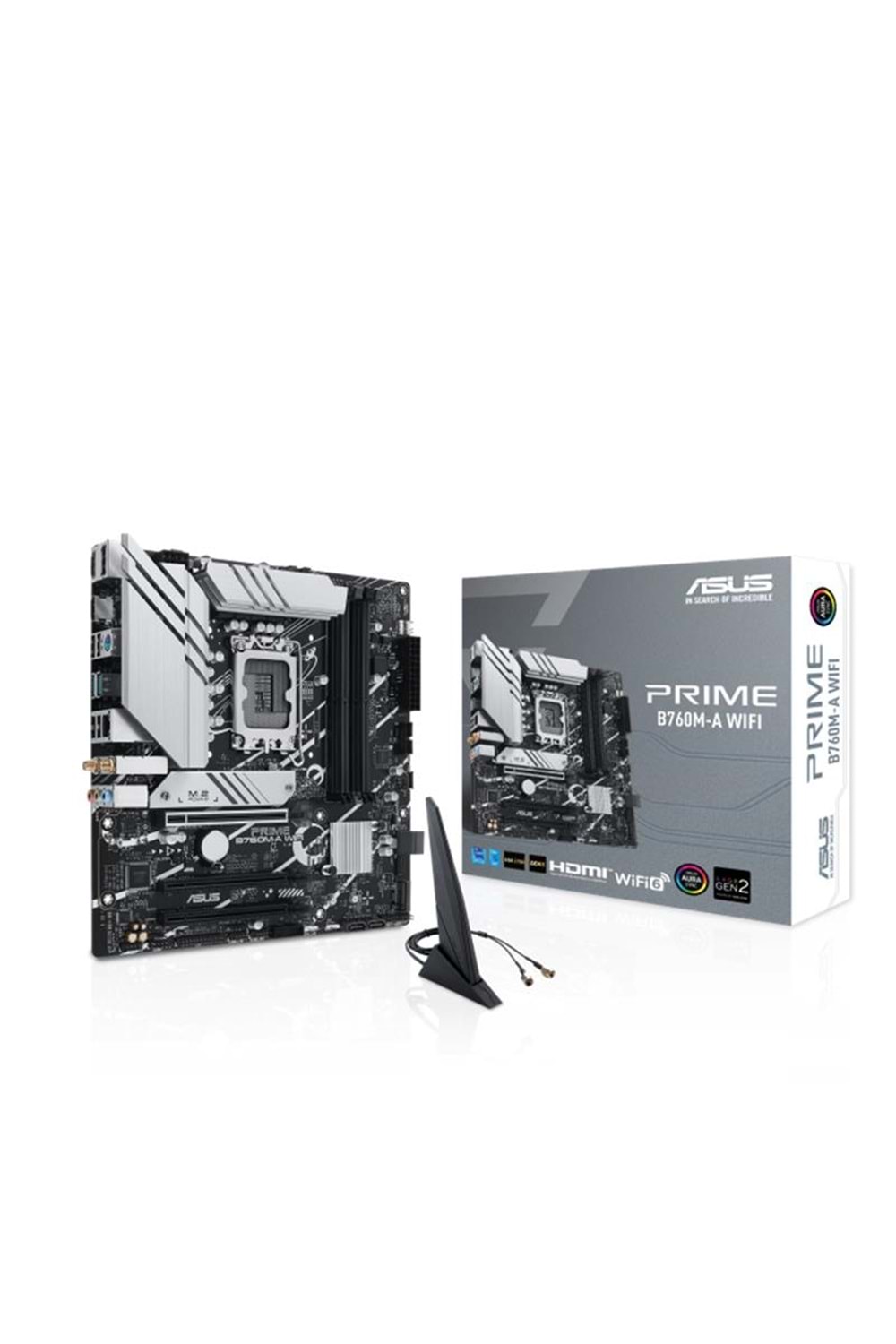 ASUS PRIME B760M-A WIFI DDR5 7200MHZ 2XHDMI 1XDP 2XM.2 USB 3.2 MATX 1700P (12. / 13. VE 14. NESİL İŞLEMCİ UYUMLU) 