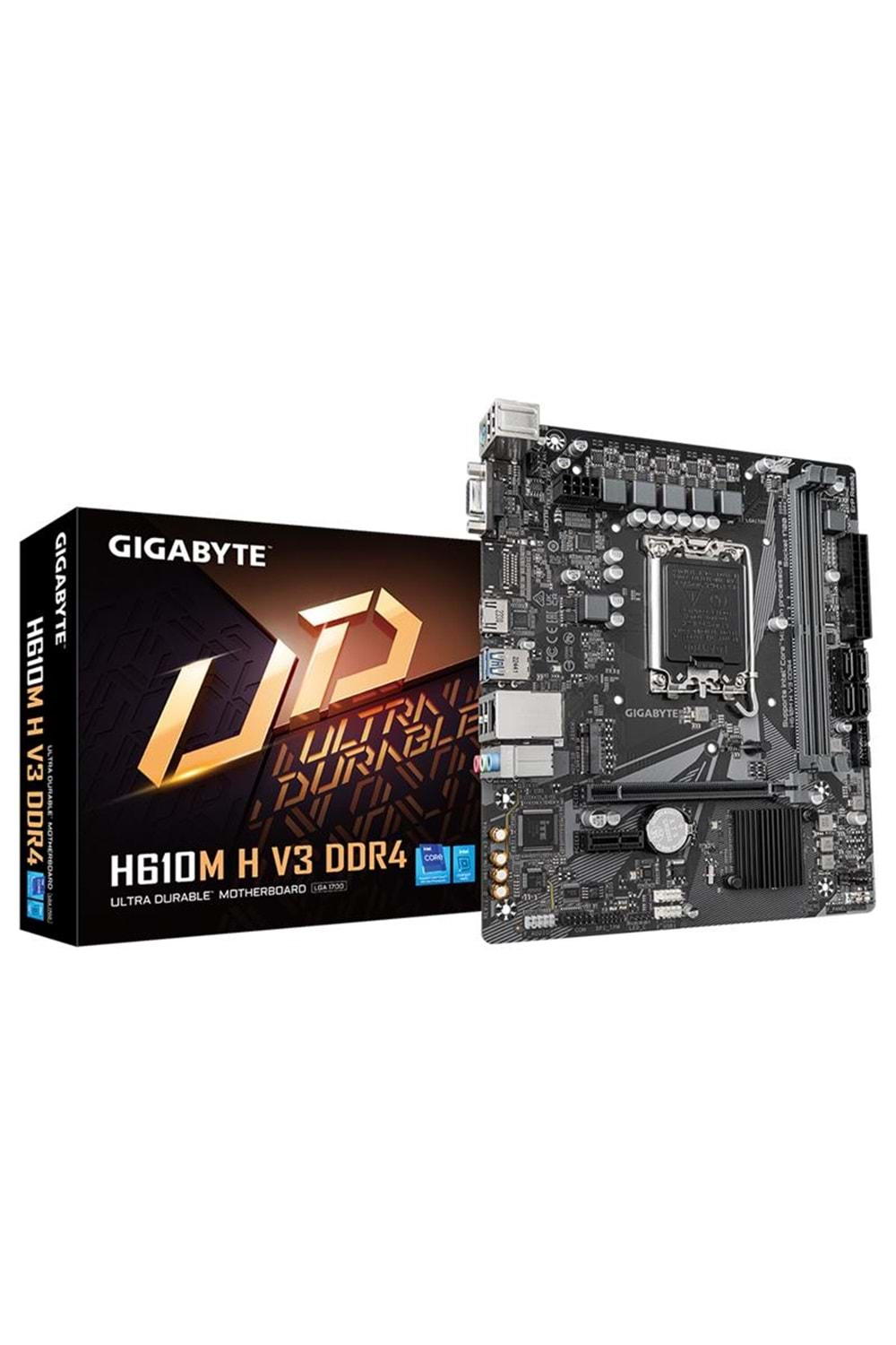 GIGABYTE H610M-H-V3 DDR4 3200MHZ 1XVGA 1XHDMI 1XM.2 USB 3.2 MATX 1700P (12. / 13. VE 14. NESİL İŞLEMCİ UYUMLU) 