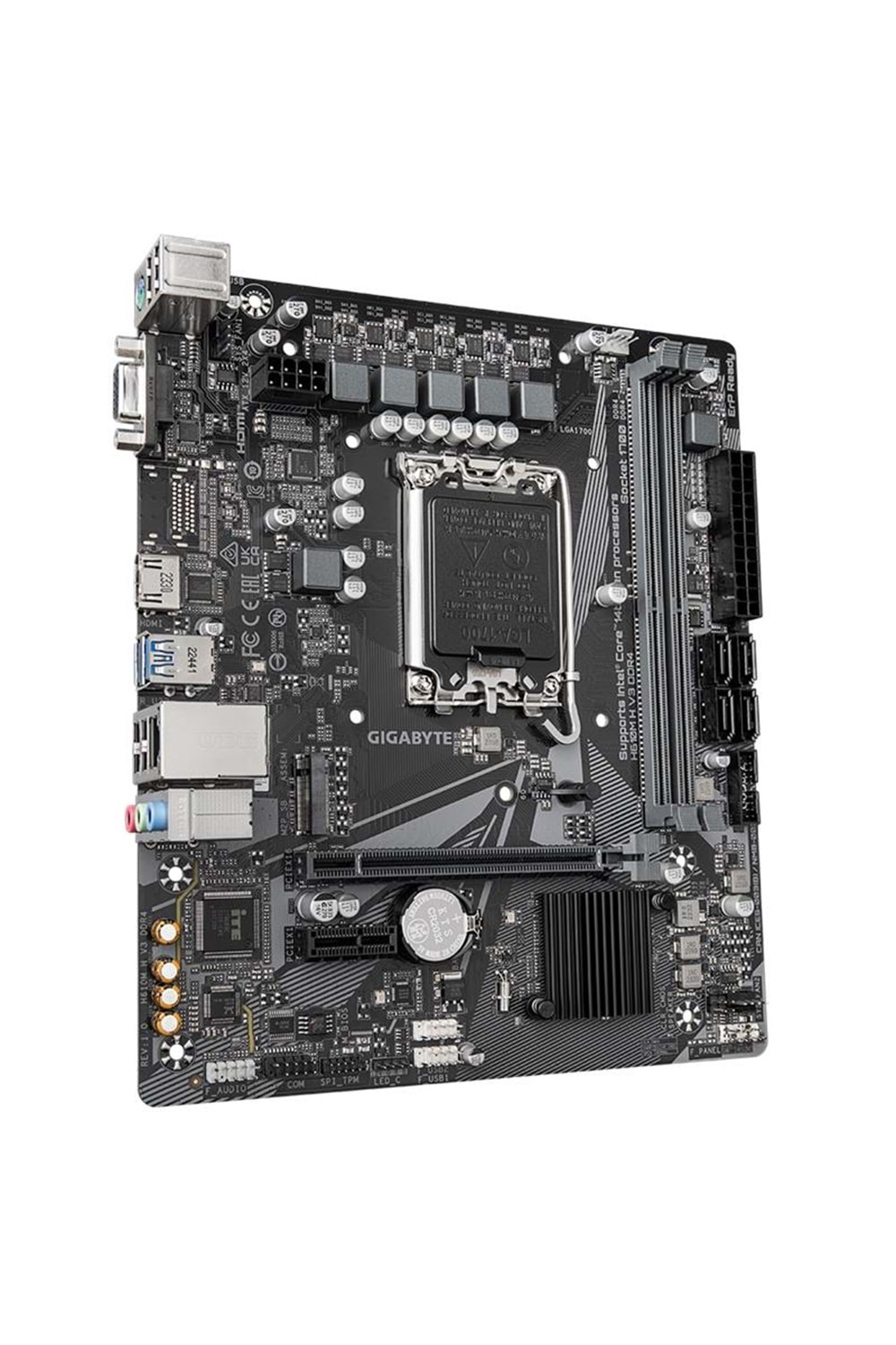 GIGABYTE H610M-H-V3 DDR4 3200MHZ 1XVGA 1XHDMI 1XM.2 USB 3.2 MATX 1700P (12. / 13. VE 14. NESİL İŞLEMCİ UYUMLU) 