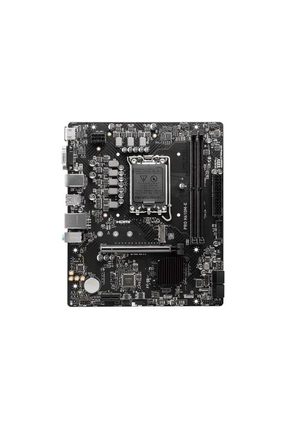 MSI PRO H610M-E DDR5 5600MHZ 1XVGA 1XHDMI 1XM.2 USB 3.2 MATX 1700P (12. / 13. VE 14. NESİL İŞLEMCİ UYUMLU) 