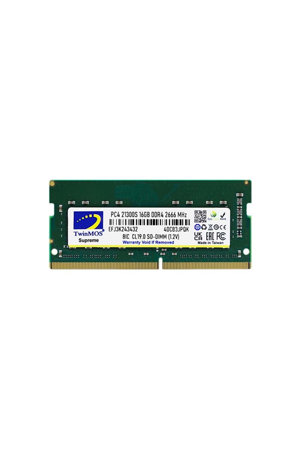 16 GB DDR4 2666MHZ TWINMOS NB MDD416GB2666N 