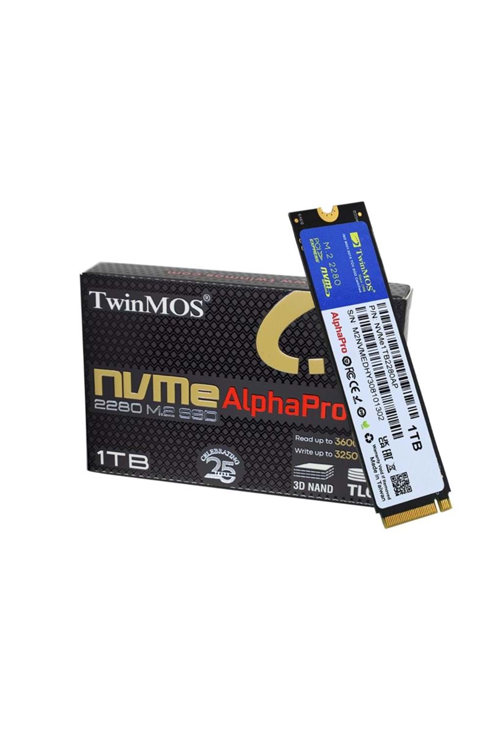 1 TB TWINMOS M.2 PCIe NVMe 3600/3250 NVMe1TB2280AP 
