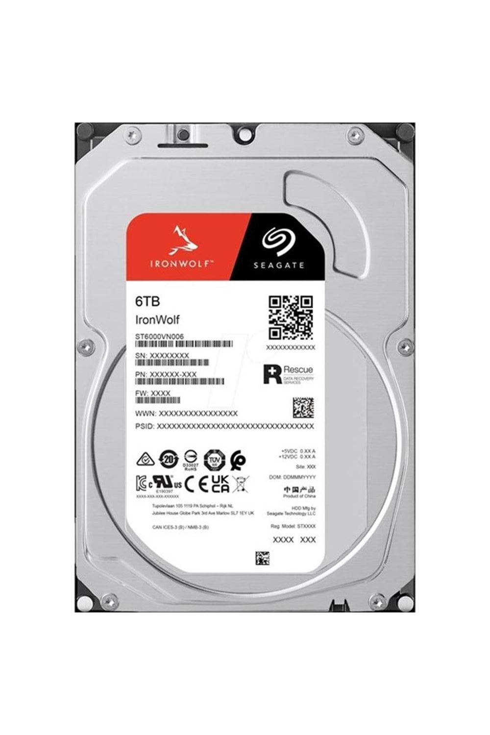 6 TB SEAGATE 3.5 IRONWOLF SATA3 5400RPM 256MB ST6000VN006 (3 YIL RESMI DIST GARANTILI) 