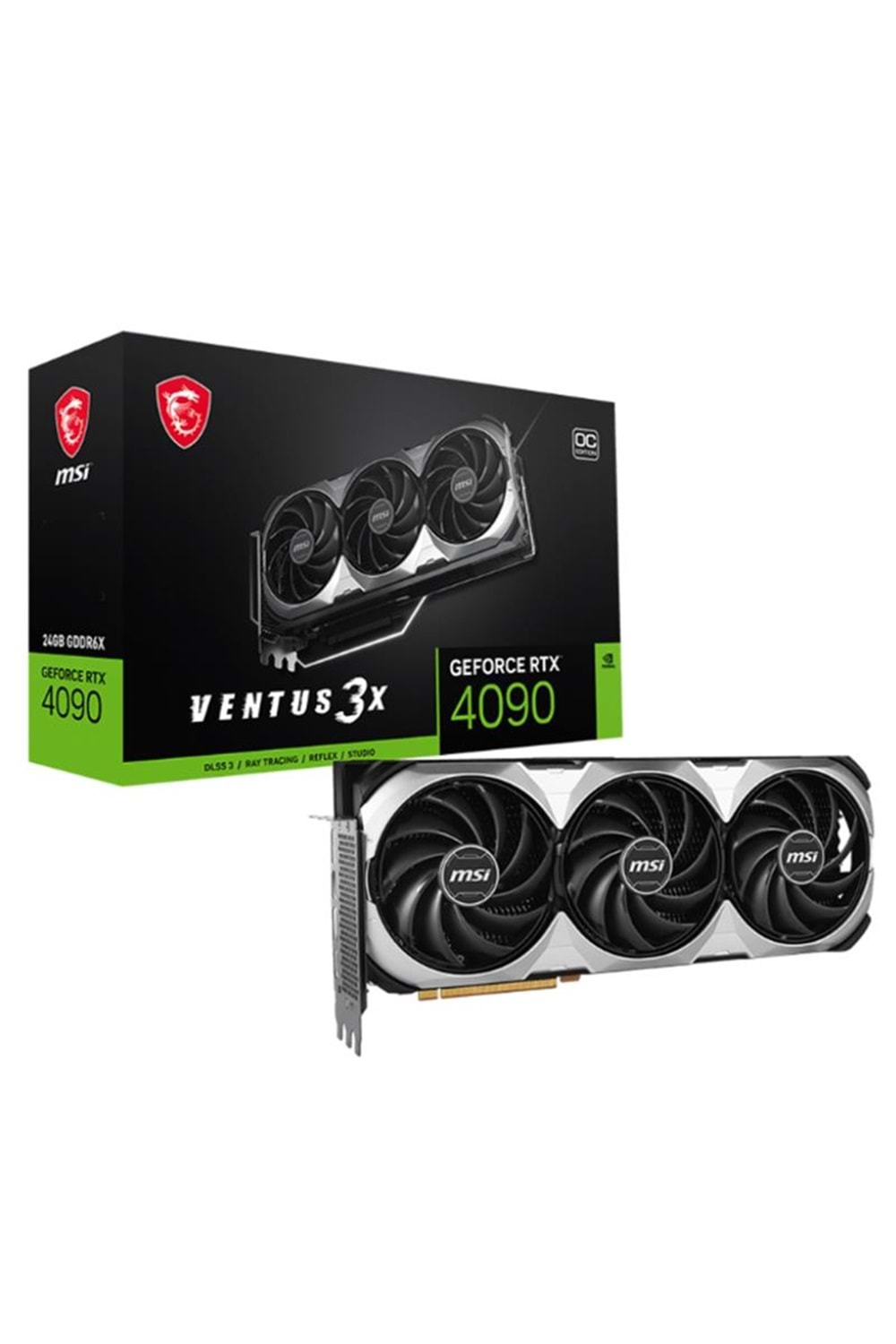 MSI GEFORCE RTX4090 VENTUS 3X E 24G OC 24GB GDDR6X 384BIT 2XHDMI 2XDP EKRAN KARTI 
