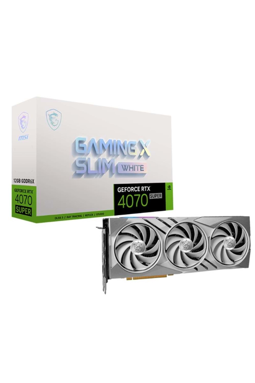 MSI GEFORCE RTX4070 SUPER 12G GAMING X SLIM WHITE 12GB GDDR6X 192BIT 1XHDMI 3XDP EKRAN KARTI 