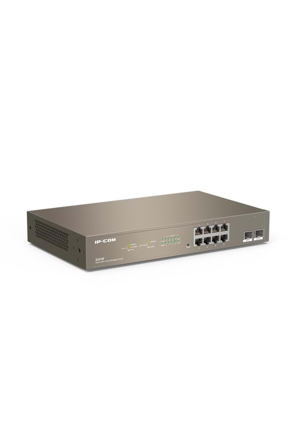 IP-COM G3310F 8 PORT GIGABIT + 2X1GB SFP UPLINK CLOUD YÖNETİLEBİLİR RACKMOUNT SWITCH 