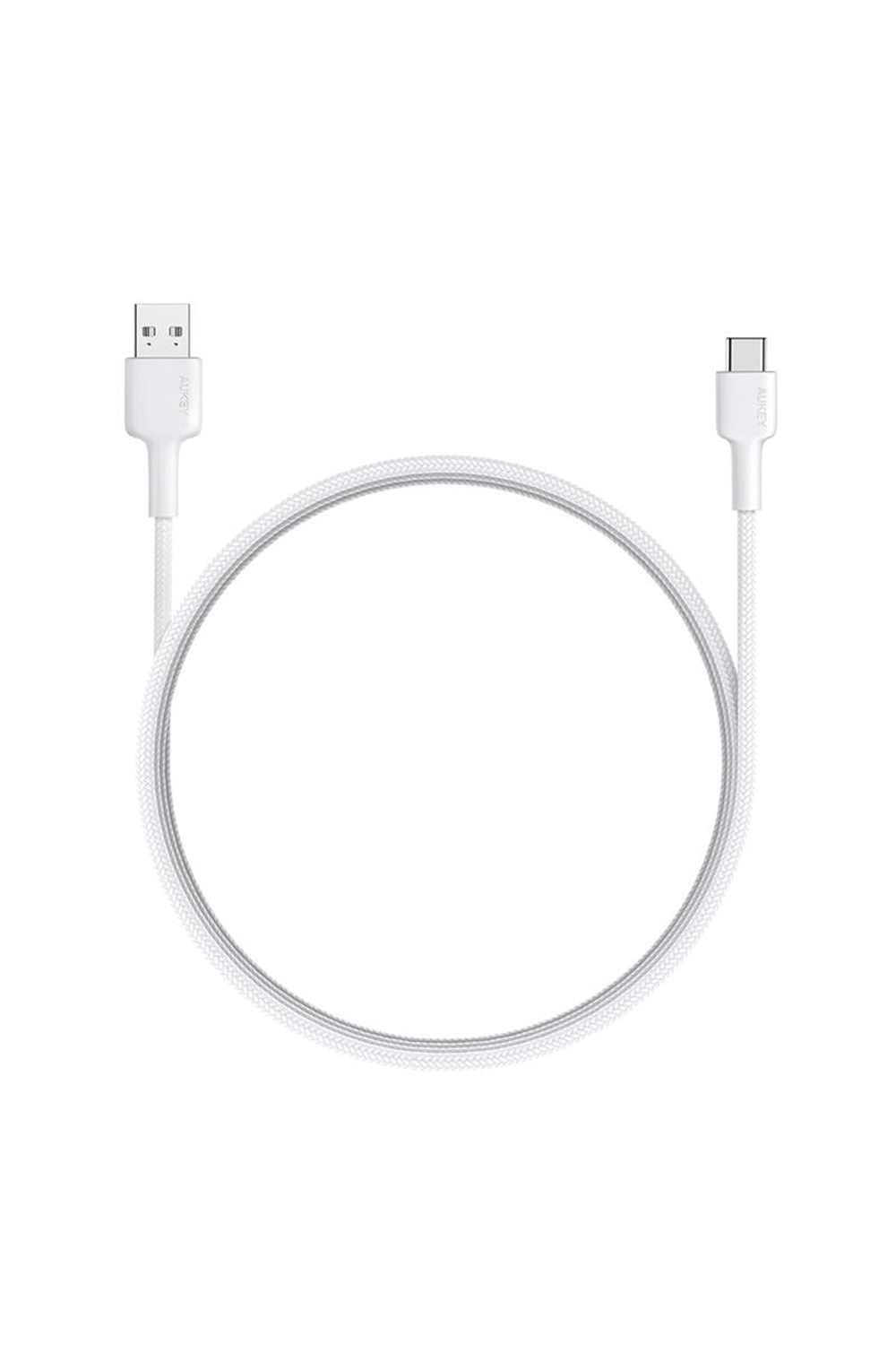 AUKEY CB-CD30-WH NAYLON ÖRGÜLÜ USB-A TYPE-C ŞARJ KABLOSU 0.9MT 