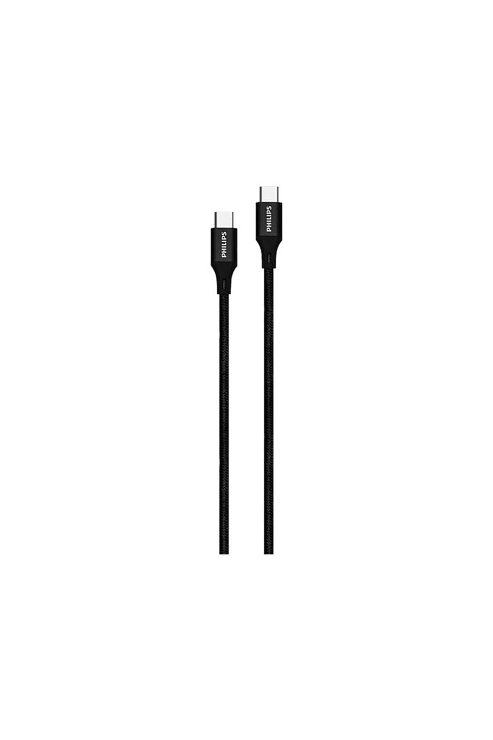 PHILIPS DLC5531C TYPE-C TO TYPE-C 1,2MT PD 480 MBPS SİYAH ÖRGÜLÜ ŞARJ KABLOSU 
