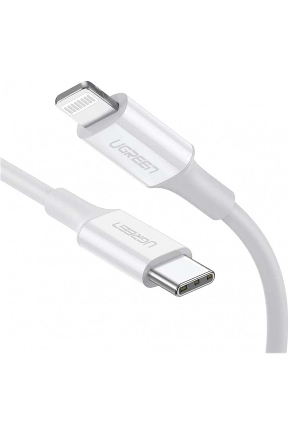 UGREEN TYPE-C TO LIGHTNING 3A PD MFİ SERTİFİKALI HIZLI ŞARJ KABLOSU (10493) 1 MT BEYAZ 