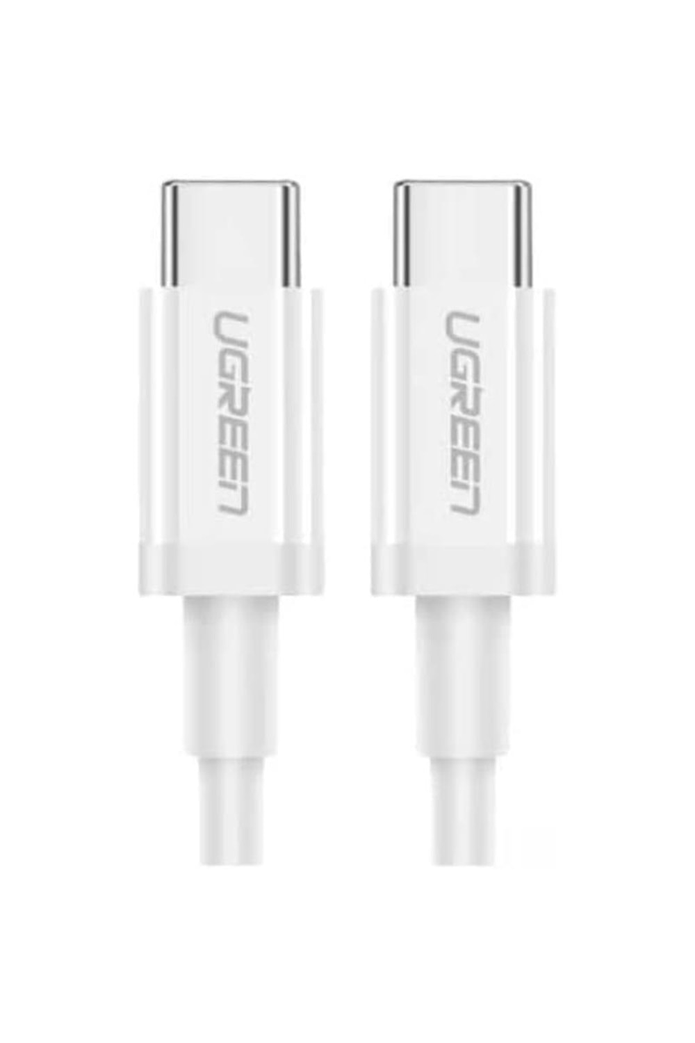 UGREEN USB-C 60W 3A QC PD HIZLI ŞARJ KABLOSU 1 MT BEYAZ 60520 