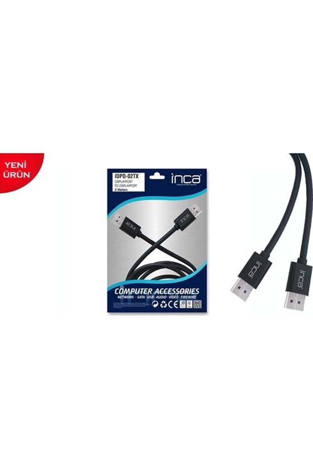 INCA IDPD-02TX 2 MT DISPLAY PORT TO DISPLAY PORT 4K 