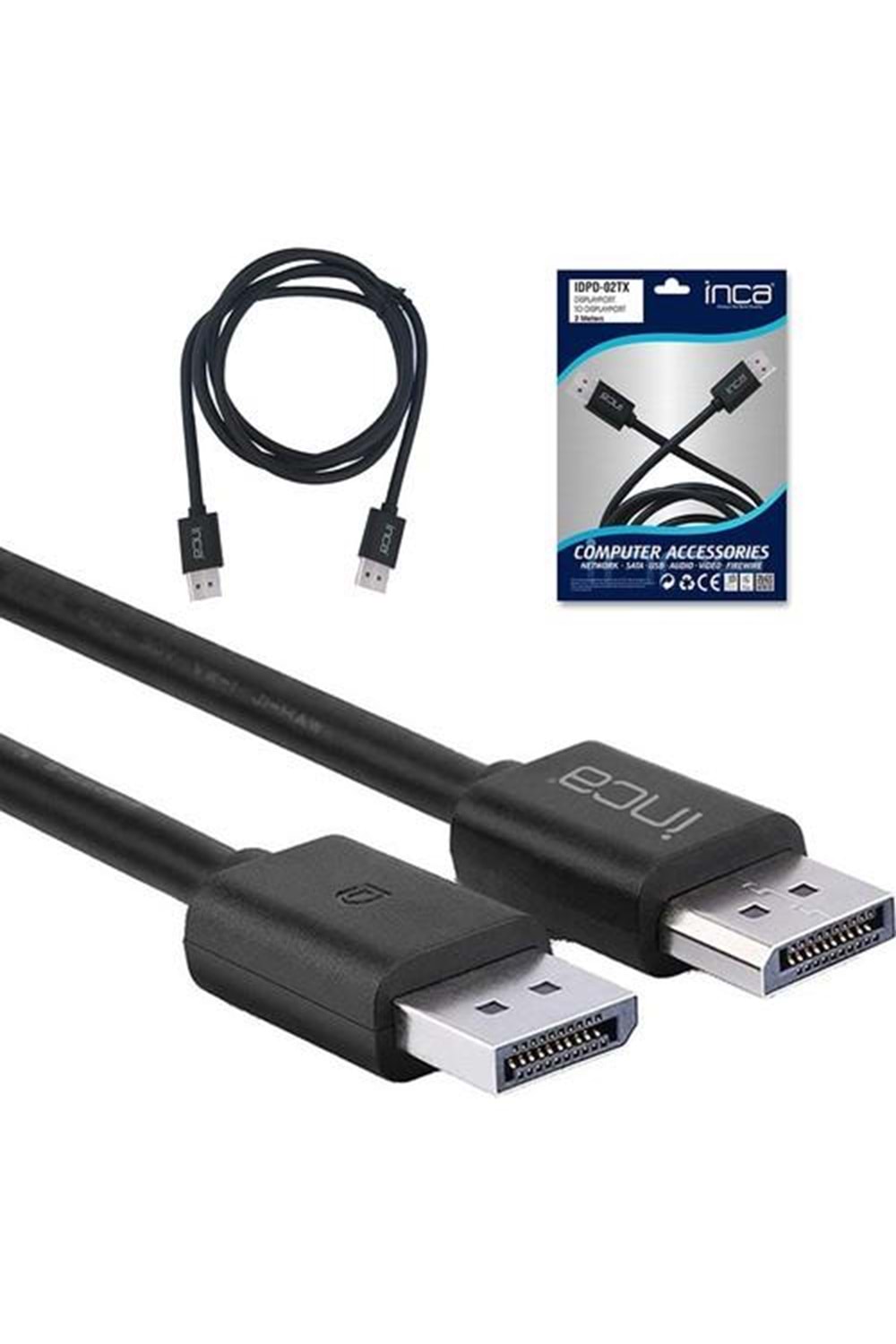 INCA IDPD-02TX 2 MT DISPLAY PORT TO DISPLAY PORT 4K 