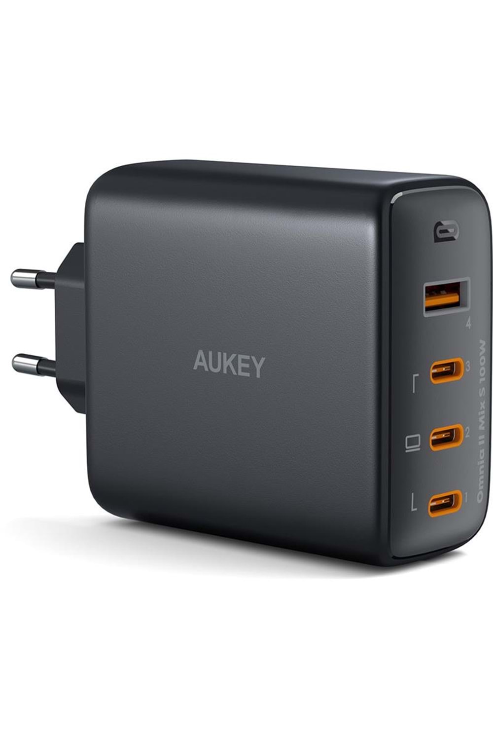 AUKEY PA-B7S-BK 100W DÖRT BAĞLANTI NOKTALI PD GAN DUVAR ŞARJ CİHAZI 