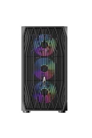 1ST PLAYER ARIYA AY7 SİYAH 650W 80+ ARGB 4X12CM FAN TEMPERLİ CAM MESH USB 3.0 ATX KASA 