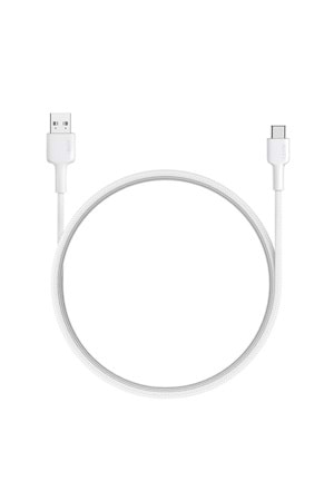 AUKEY CB-CD30-WH NAYLON ÖRGÜLÜ USB-A TYPE-C ŞARJ KABLOSU 0.9MT 