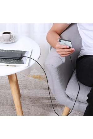 AUKEY CB-BAL7-BK NAYLON ÖRGÜLÜ USB-A LIGHTNING KABLOSU 0.9MT 