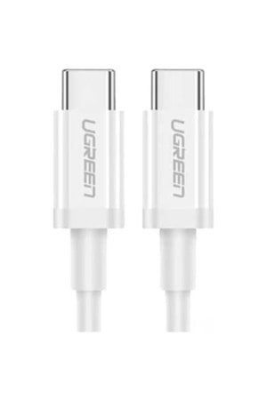 UGREEN USB-C 60W 3A QC PD HIZLI ŞARJ KABLOSU 1 MT BEYAZ 60520 