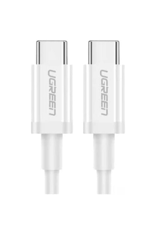 UGREEN USB-C 60W 3A QC PD HIZLI ŞARJ KABLOSU 1 MT BEYAZ 60520 