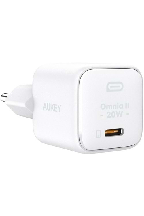 AUKEY PA-B1T-WH 20W OMNİA II MİNİ GAN PD QC 3.0 TYPE C HIZLI ŞARJ ADAPTÖRÜ 