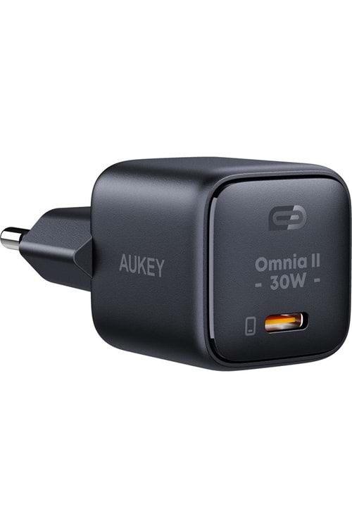 AUKEY PA-B1L-BK 30W OMNİA II MİNİ GAN TYPE-C PD ŞARJ ADAPTÖRÜ 